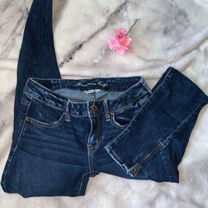 Dark Denim AE Jeggings w Zipper Detail